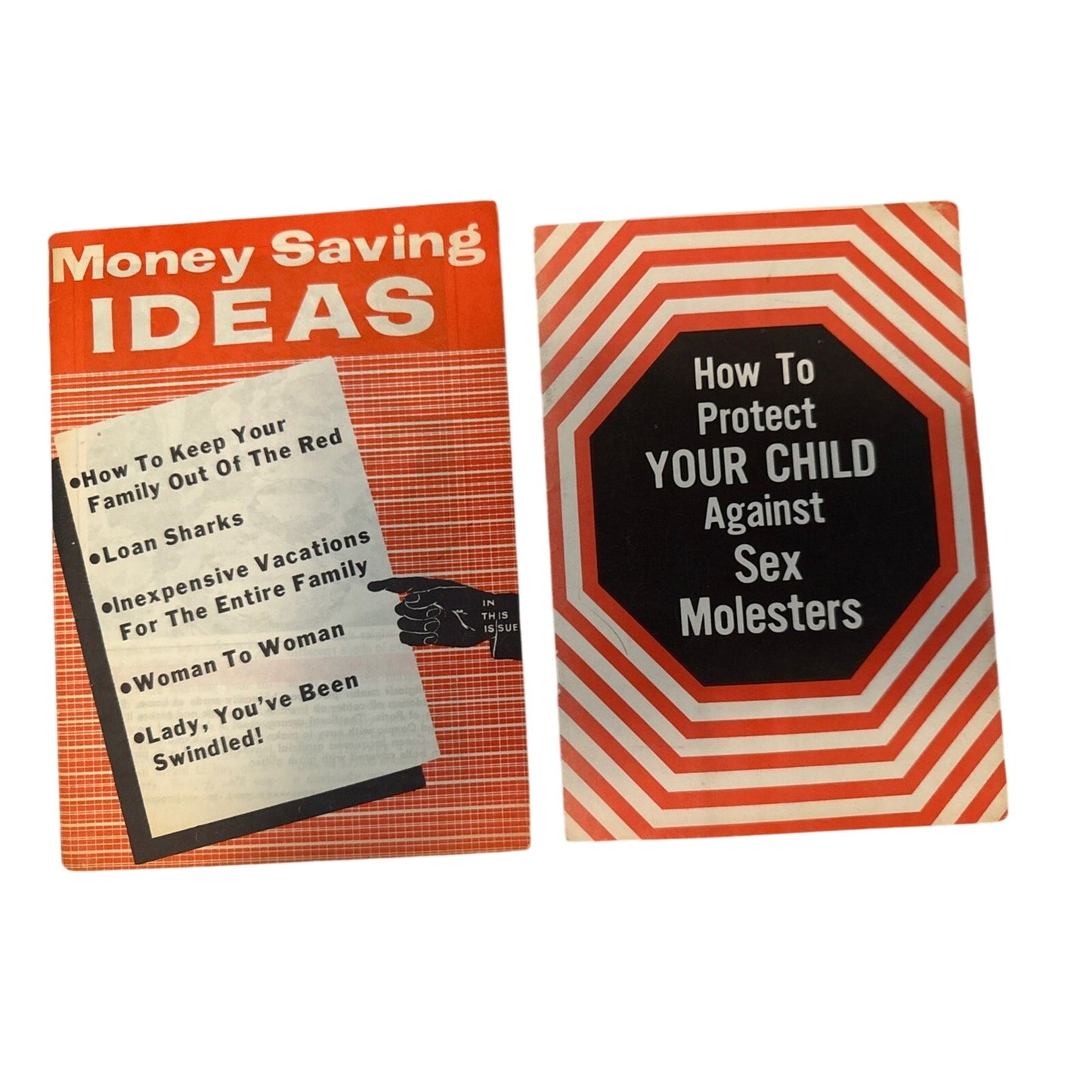 Lot of 2 1950s Kitschy Pamphlets – Child Safety & Finances – Midcentury Ephemera